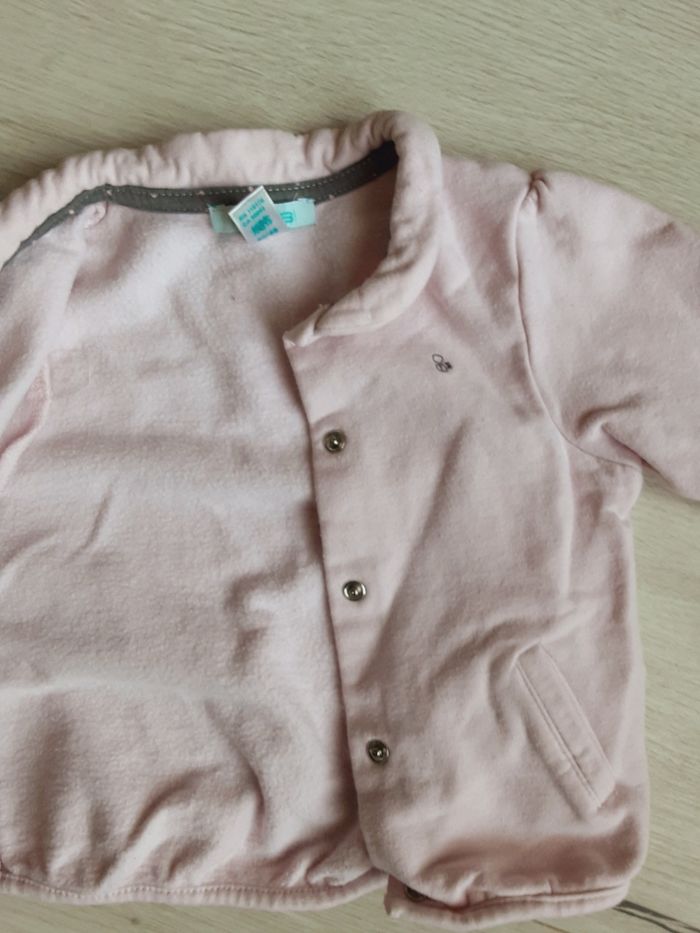 Vêtement bébé fille gilet rose Obaïbi 18 mois - photo numéro 3