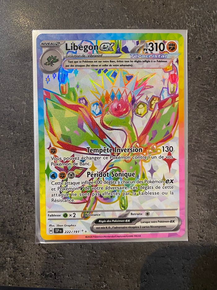 Libégon ex 222/191 carte Pokemon - photo numéro 2