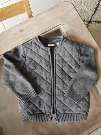 Gilet gris zippe chaud Zara 3-4 ans