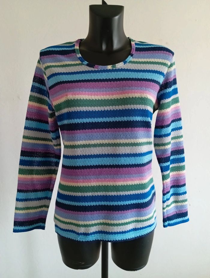 Pull léger multicolore