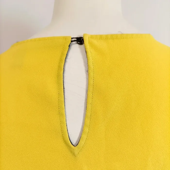 Top jaune Zara Woman à manches à volants style pop chic taille XS A619 - photo numéro 6