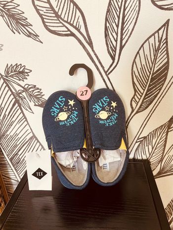 Pointure 27 pantoufles garçon Tex bleues * espace * 💙