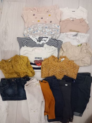 Lot 17 vêtements 3 mois fille mi saison printemps 