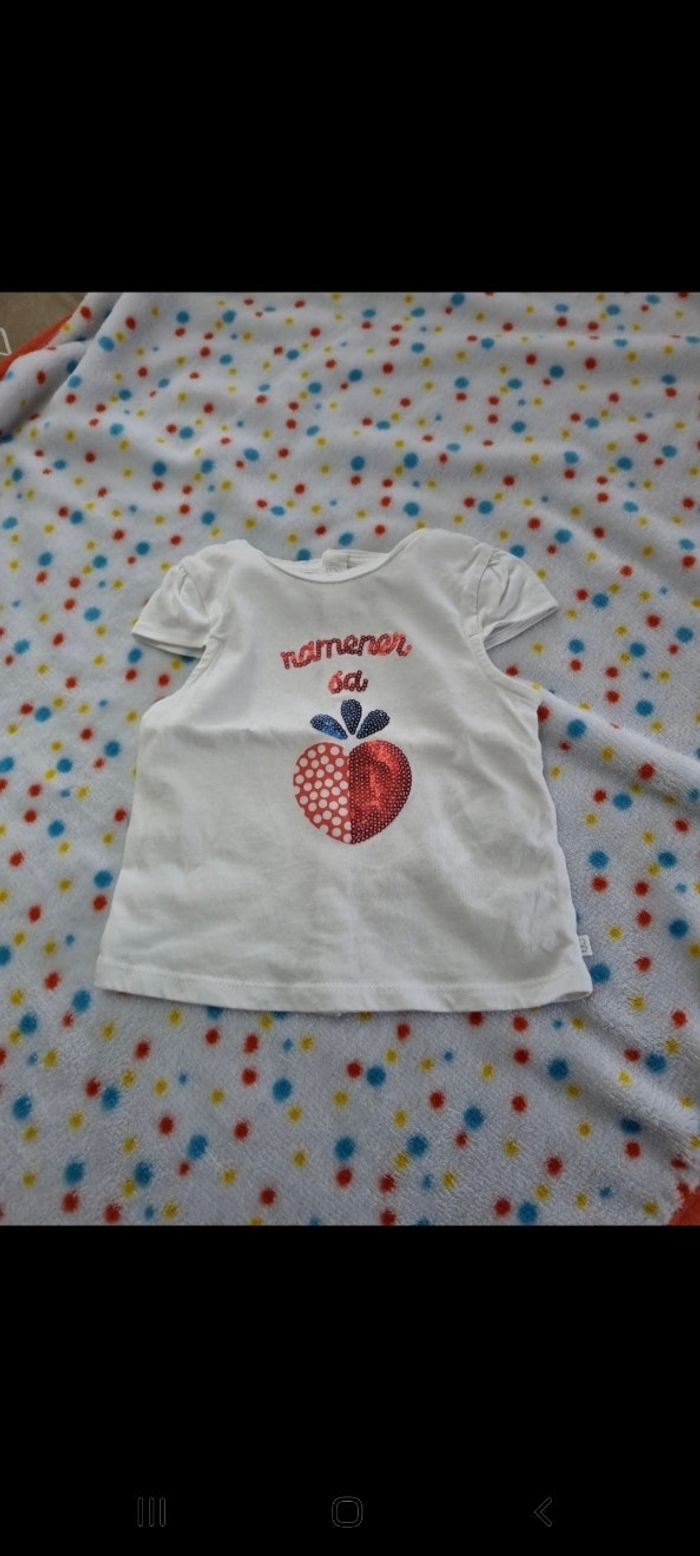 T-shirt blanc okaidi