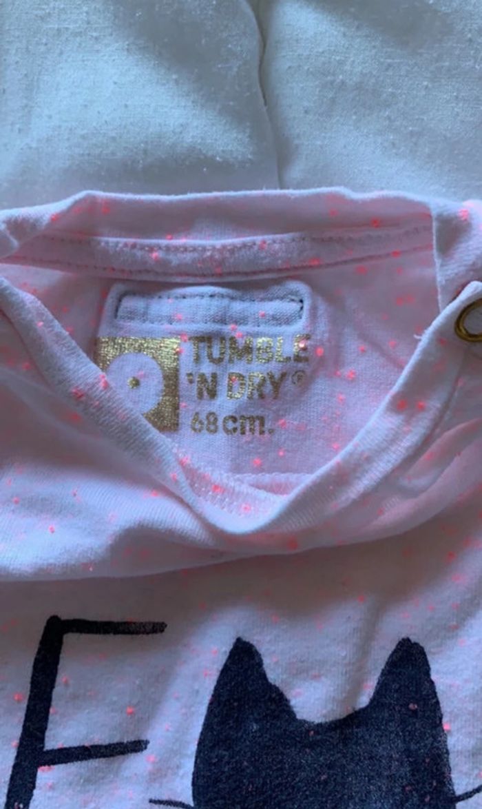 Ensemble bébé fille 6 mois – Tee-shirt + Leggings coordonnés – doux & pratique - photo numéro 3