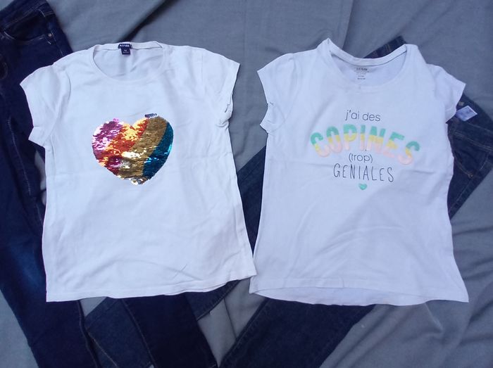 Lot de 4 articles jeans et tee-shirt 10 ans - photo numéro 2