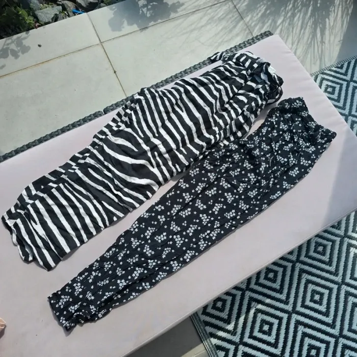 Lot de 2 pantalons imprimé 38 h&m kiabi motifs