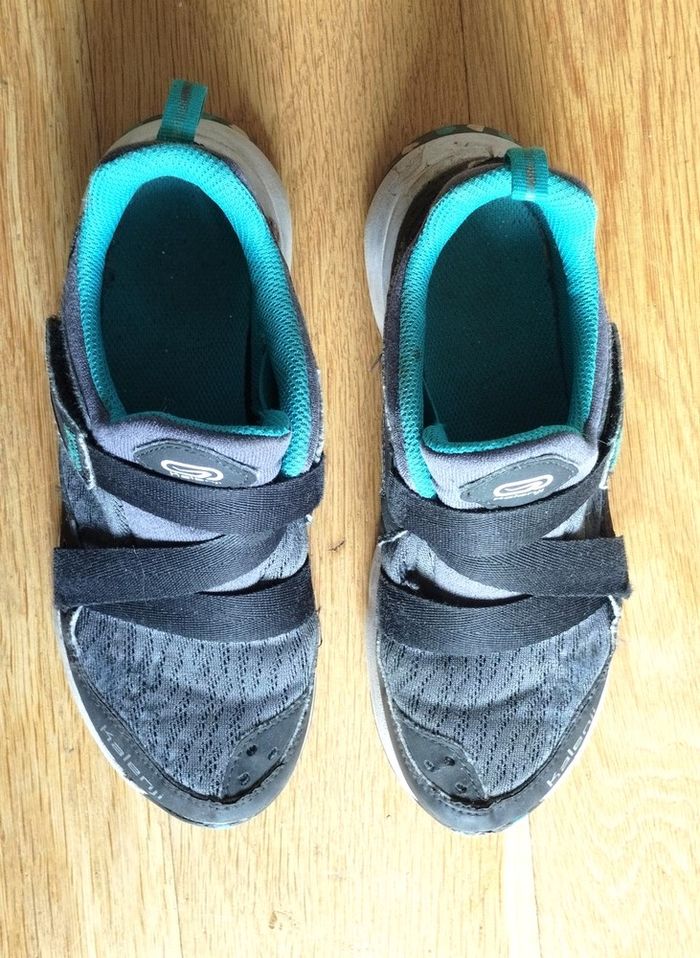 Baskets Kalenji à scratch gris 34 - photo numéro 4