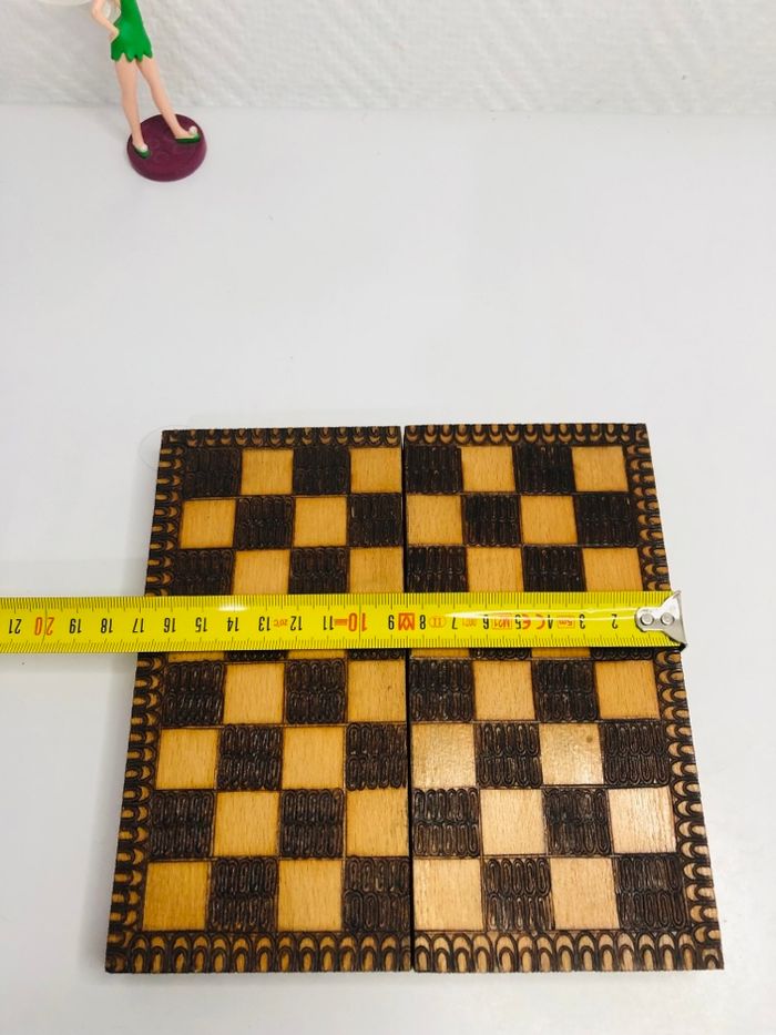 Échiquier pliable de voyage en bois (sans les pions) - photo numéro 9