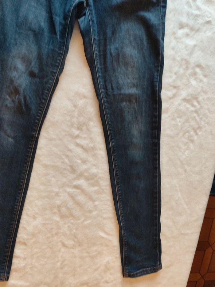 Jeans brut femme taille haute coupe droite bleu foncé marque breal taille 36 - photo numéro 6