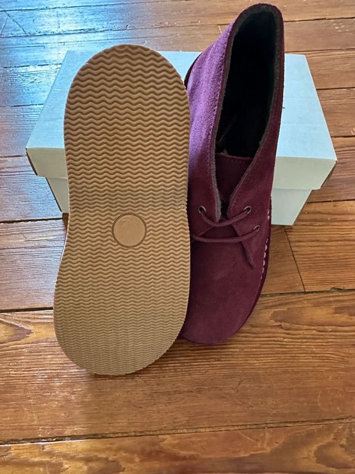 Chaussures à lacets derbies daim Little Celebs 33 violettes - photo numéro 2