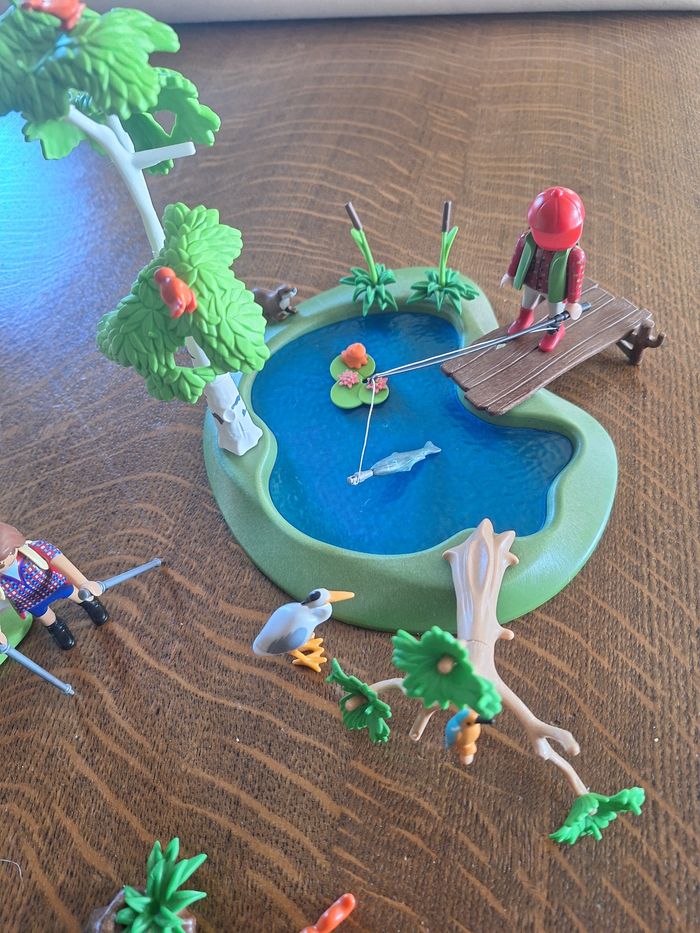 Playmobil chalet montagne escalade + pêcheur + garde-forestier - photo numéro 3