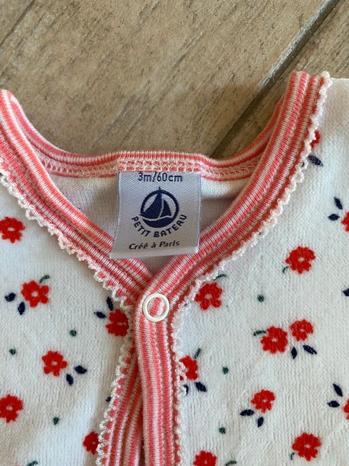 Pyjama velours Petit Bateau - 3M-60cm - photo numéro 3