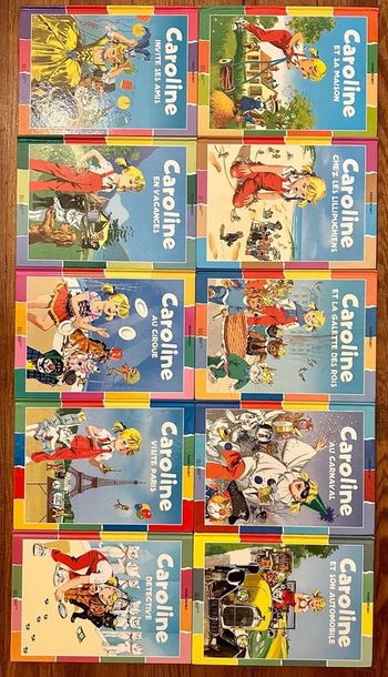 Lot de 10 livres Caroline bd album Pierre Probst multicolore couleurs