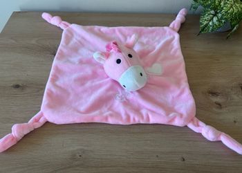 Neuf doudou plat âne rose cœur blanc corsica entre ciel et mer
