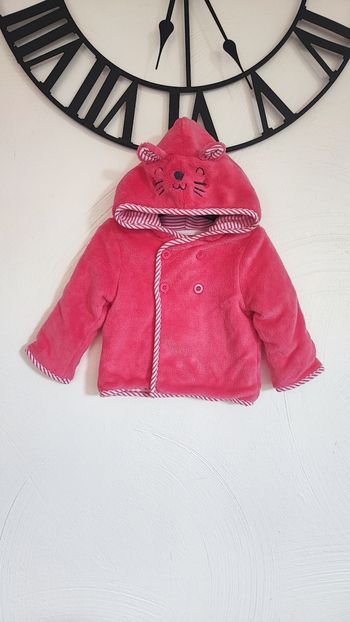 Manteau polaire rose tissaia 9 mois