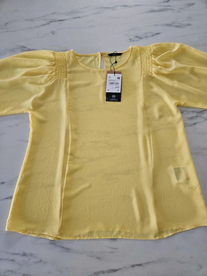 Yessica blouse jaune en voile taille 38 - photo numéro 7