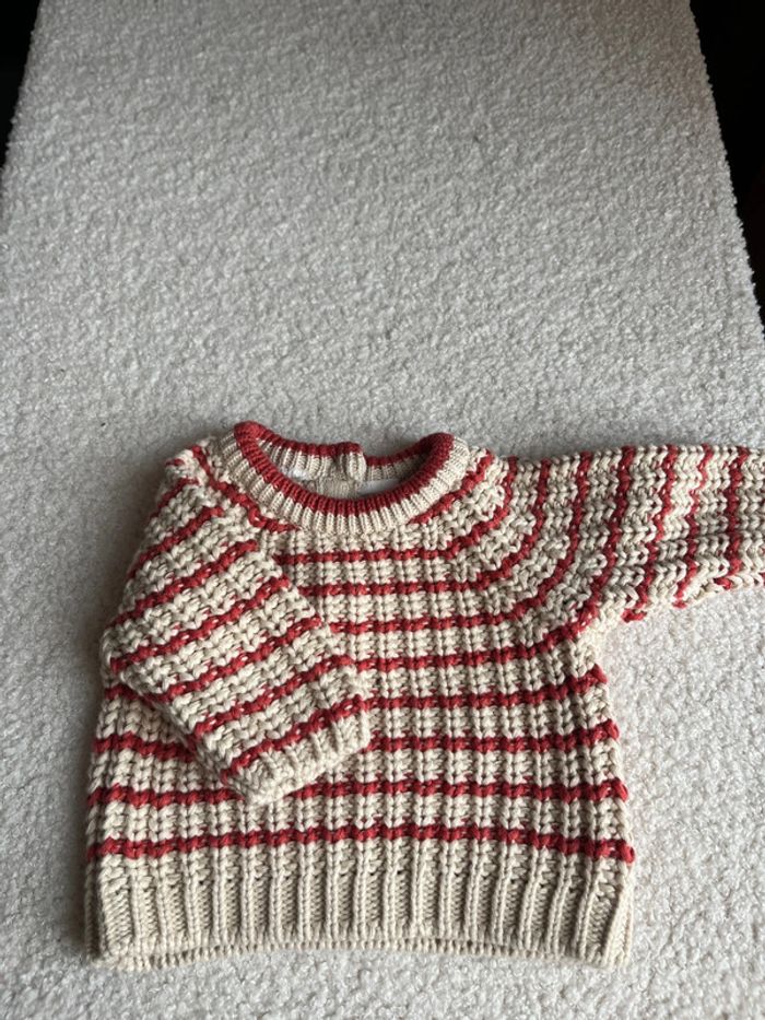 Pull en maille 0/1 mois 🪡