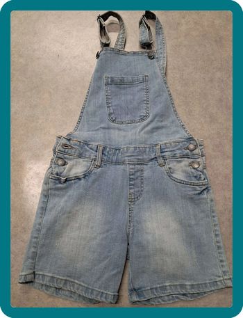 salopette jean short fille 12 ans