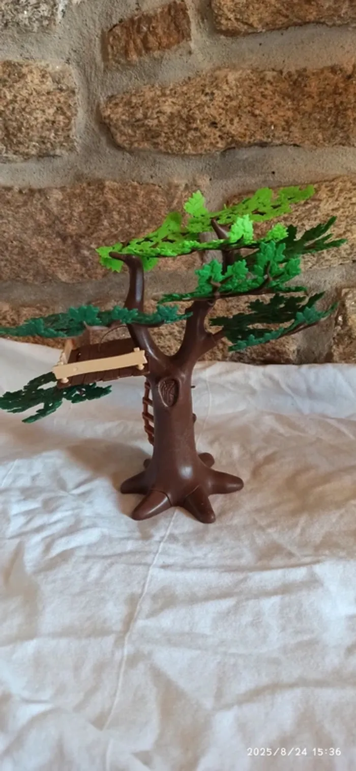 Arbre grand chêne avec plate-forme et échelle playmobil - photo numéro 3