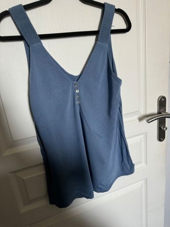 Débardeur bleu jean taille 38