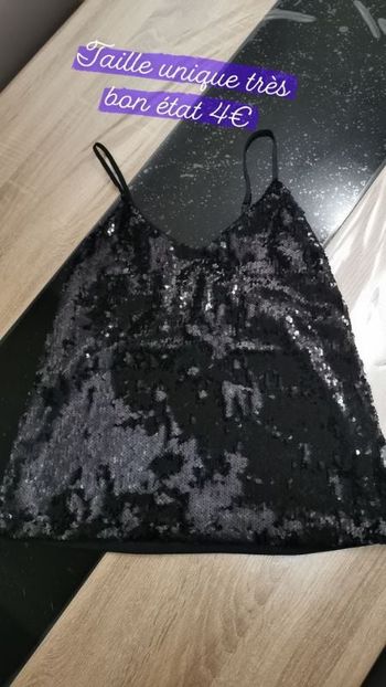 Débardeur brillant noir