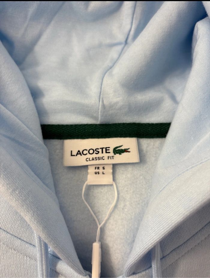Sweat zip à capuche Lacoste neuf avec étiquette - photo numéro 3