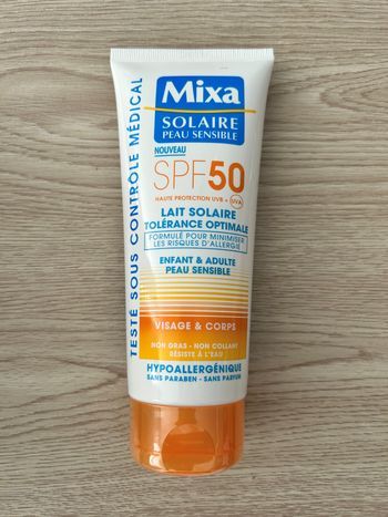 Lait Solaire Peaux Sensibles SPF50 200 Ml MIXA Neuf