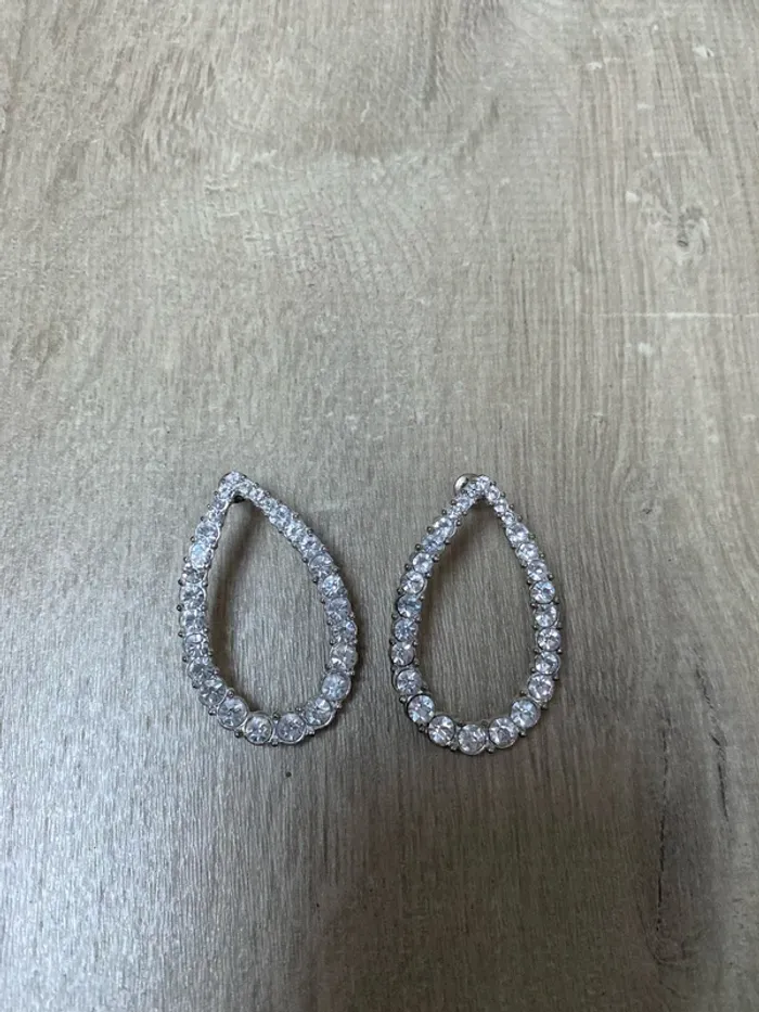 Boucles d’oreilles argentées goutte