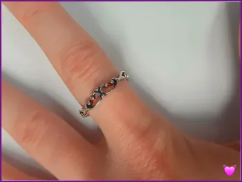 Bague argentée en acier inoxydable