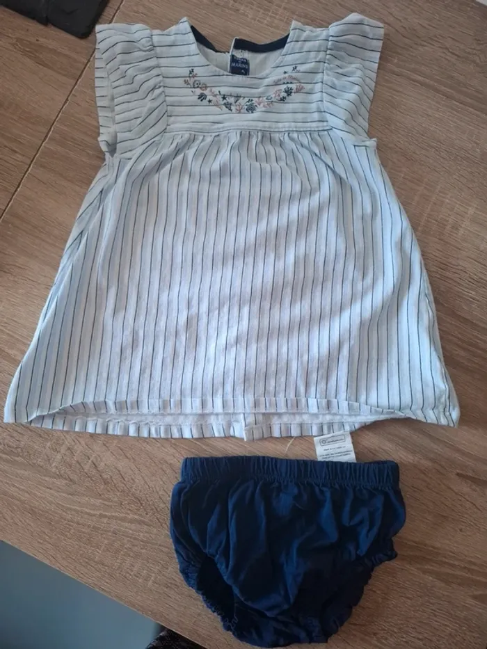 Ensemble robe / bloomer Terre de Marins 23 mois