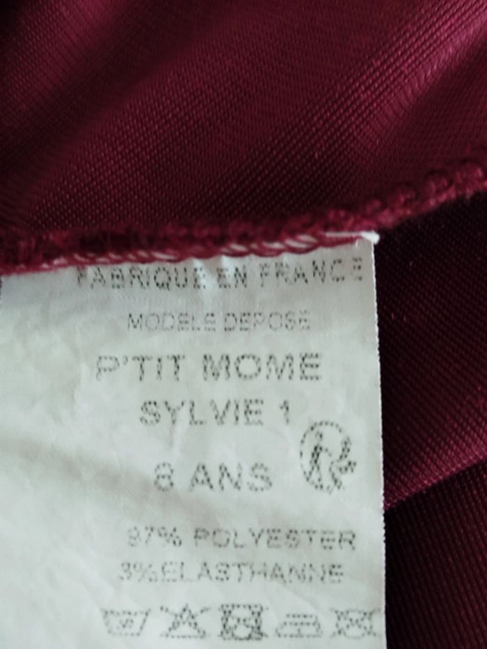 Jolie robe de fêtes bordeaux P'tit Môme taille 8 ans - photo numéro 4