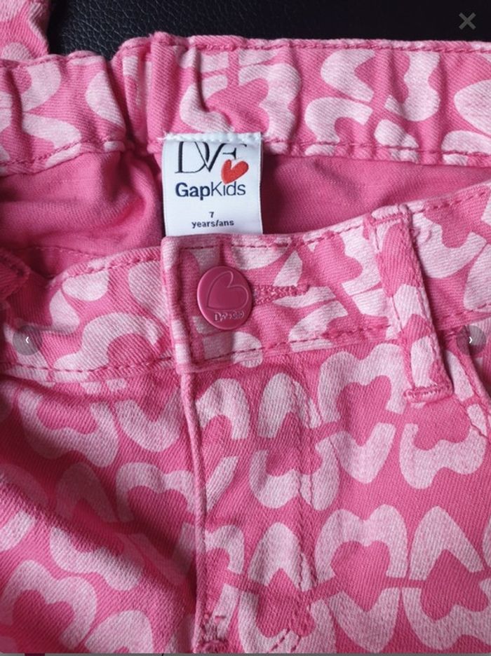 NEuf Pantalon rose a coeur Gap T 7 ans - photo numéro 3