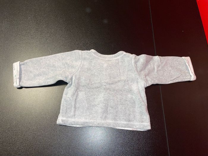 Gilet velours Sergent Major gris clair taille 9 mois motif lapin - photo numéro 2