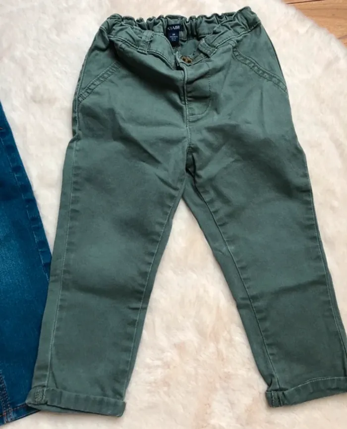 Lot 4 pantalons / jeans 24 mois 86/92cm Zara Kiabi Gémo - photo numéro 8