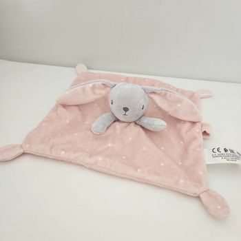 Doudou lapin kiabi rose 