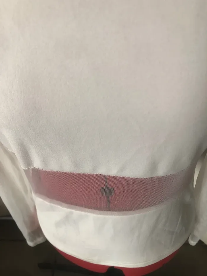 Haut blanc nombril transparent T36 femme neuf 👚 - photo numéro 5