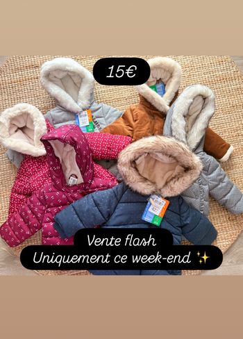 Vente flash Manteau Obaibi 12mois / 74cm