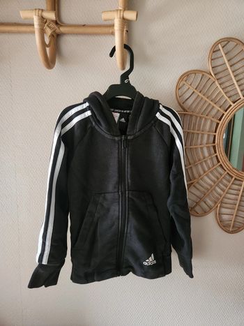 Sweat zippé a capuche adidas 7/8ans