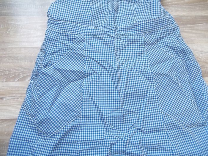 Tablier à bretelles croisées vichy bleu Bragard 42/44 - photo numéro 2