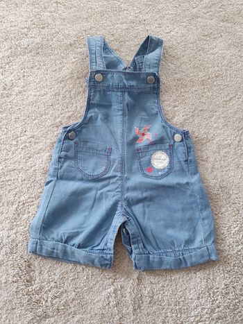 Salopette bleu Grain de blé 12 mois