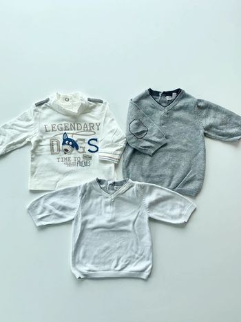 Lot de 3 t-shirt / pulls léger 1 mois