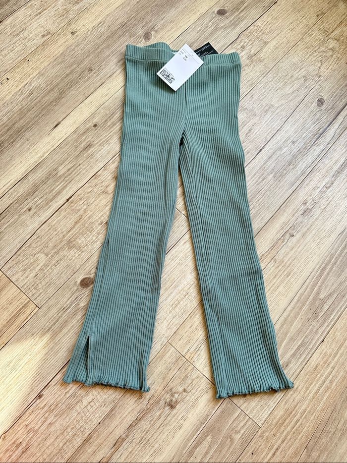 Legging évasée à fentes vert 3/4 ans h&m fille - photo numéro 2