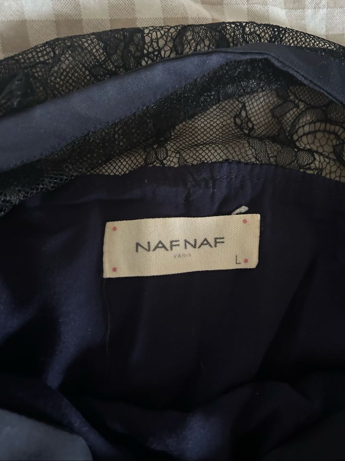 Robe bleu marine avec dentelle noire - photo numéro 3