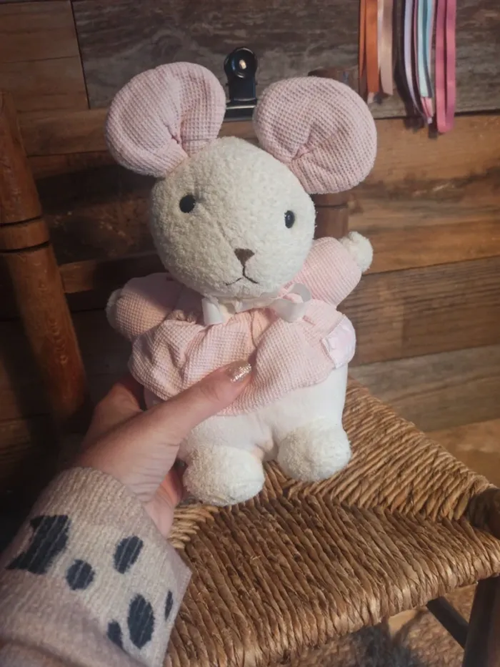 Peluche souris hochet Nounours vintage tbe - photo numéro 8