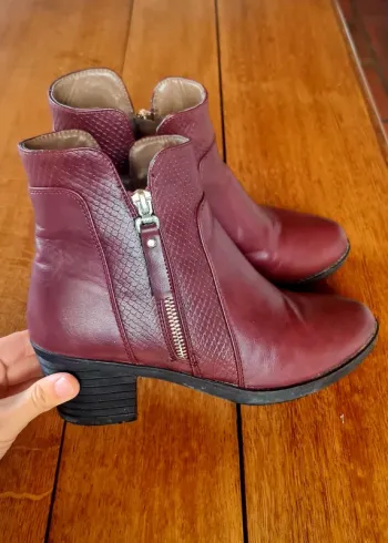 Bottines Bordeaux Tissaia