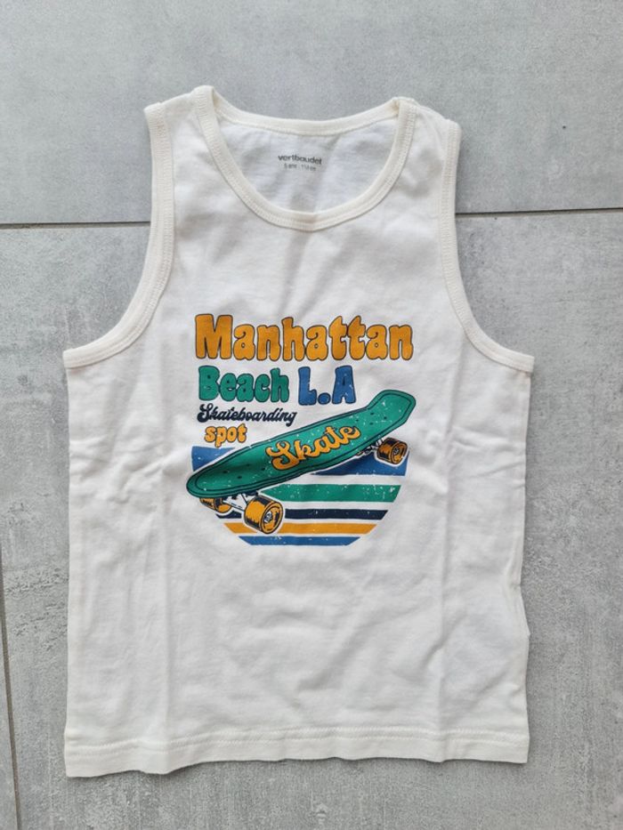 Pyjama été T-shirt marcel sans manches et short 4 ans - photo numéro 2