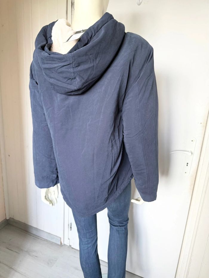 Manteau à capuche doublé ONLY – Taille L – bleu marine – Neuf avec étiquette - photo numéro 9