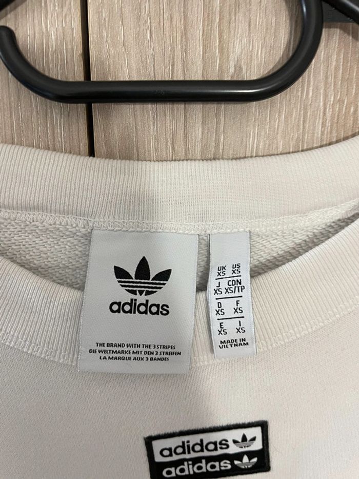 Pull blanc adidas - photo numéro 3