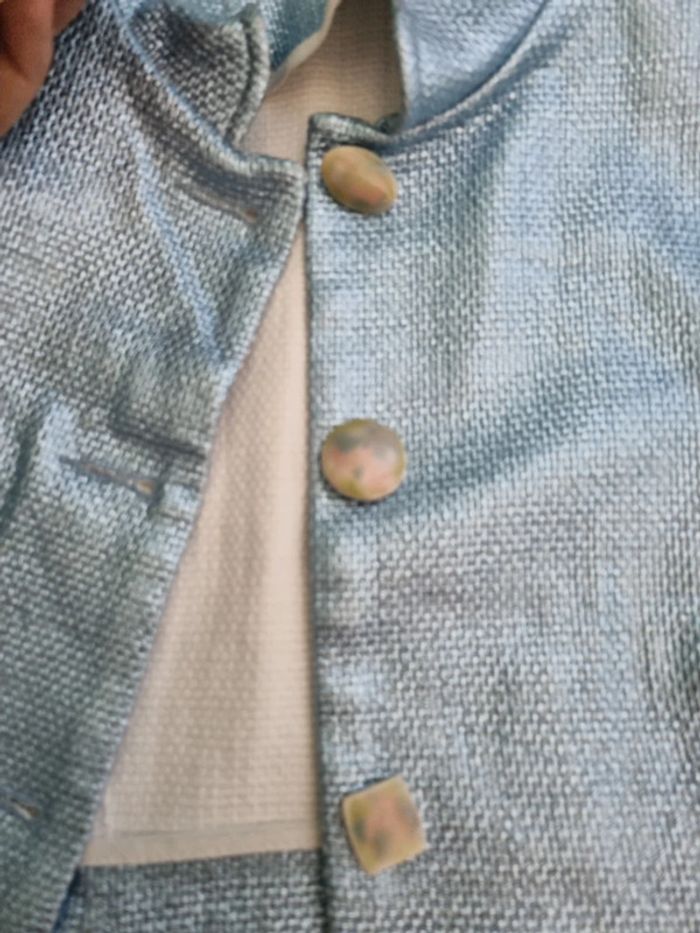 Crop top ou veste courte bleu brillante neuve - photo numéro 4